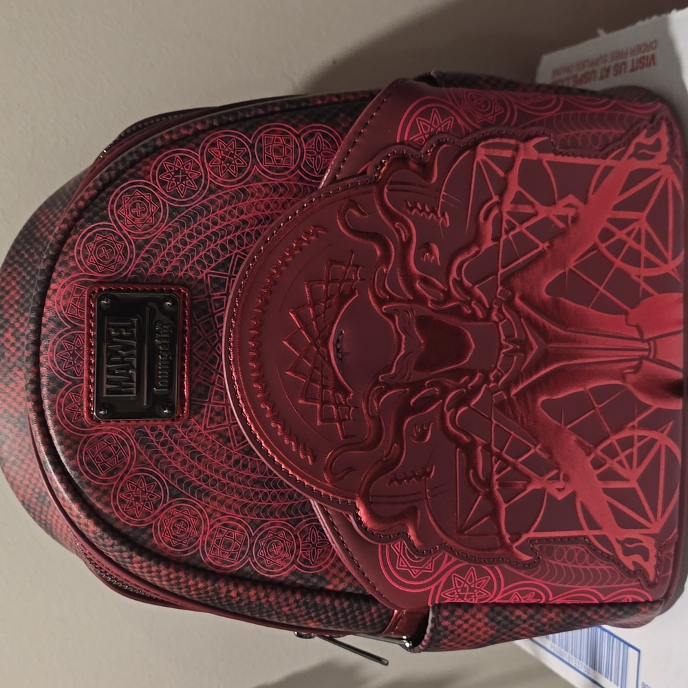 Loungefly Red Marvel Backpack - Picture 2 of 4